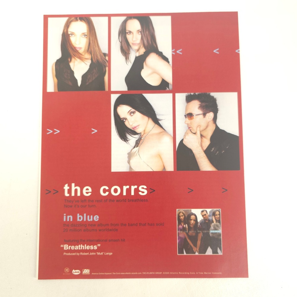 The Corrs In Blue Album Breathless Print Ad Atlantic Records Maxim 2002 Vintage